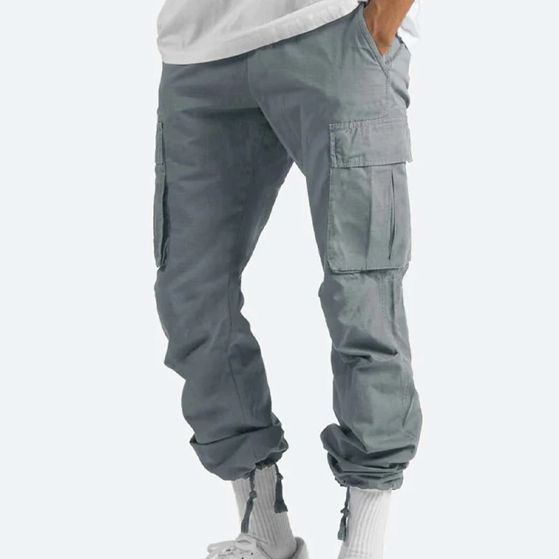 

Spring Summer New Solid Color Youth Straight Pants Man Casual Loose Pocket Patchwork Drawstring Street Y2K All-match Trousers