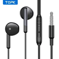 Premium In - Ear Earphones with Volume Control and Microphone, 3.5mm Jack (Black F22)