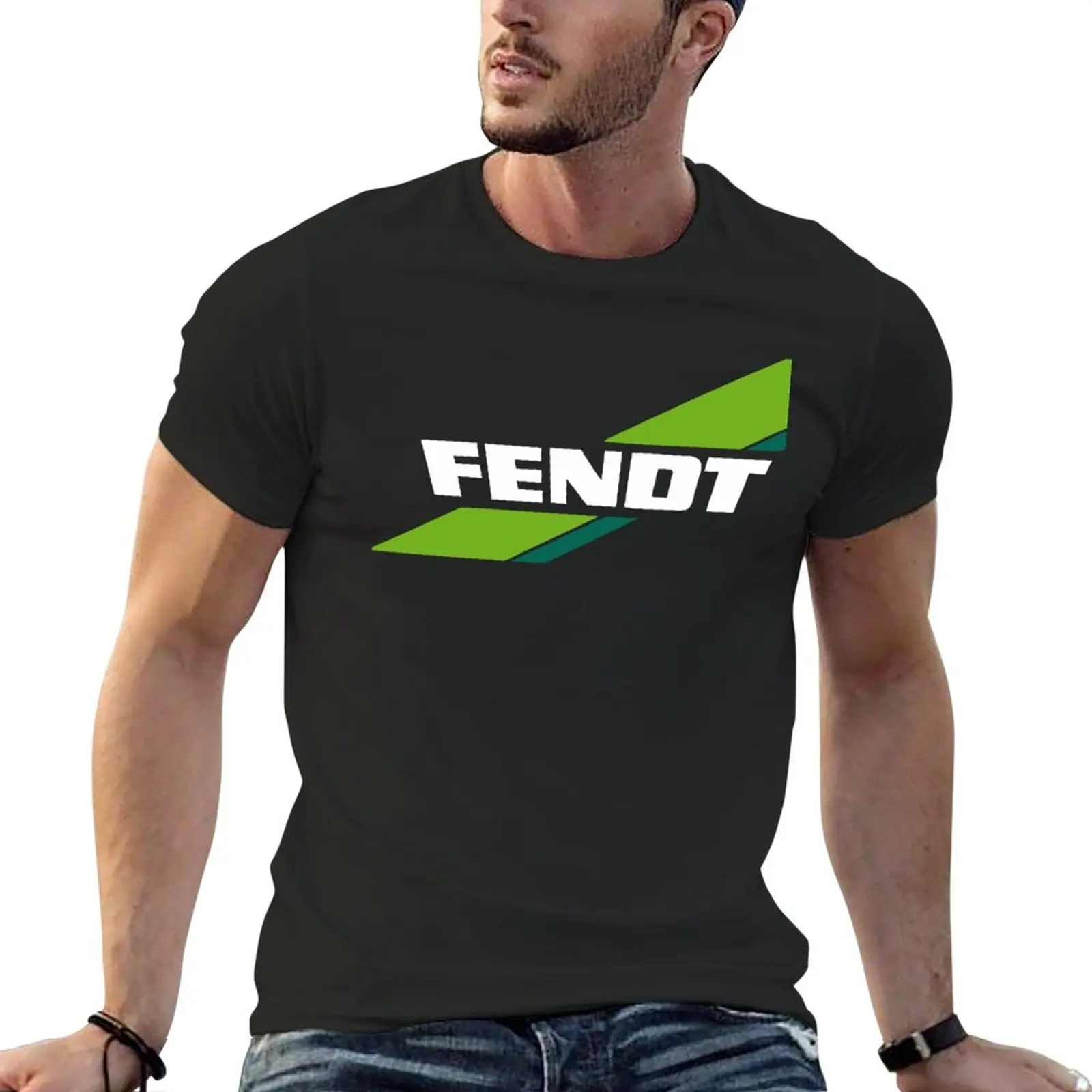 T-Shirt Con Logo Fendt Tractors Moda Coreana Tinta Unita Per Felpe Da Ragazzo, Uomo