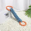Pet dog toy Double-ring chewable cotton knot toy Tooth cleaning Durable braided bone rope Pet teething toy Pet supplies 4