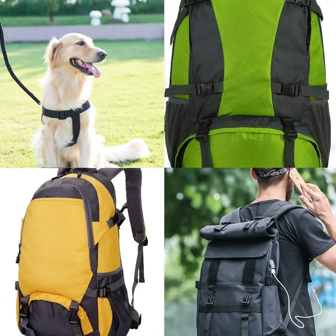 Nylon Webbing Strap Kit with Side Release Buckles and Tri-Glide Slides