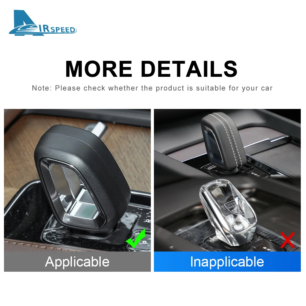

For Volvo XC60 S60 S90 C40 XC90 V90 XC40 Brand New Real Carbon Fiber Car Central Control Gear Shift Knob Cover Head Accessories