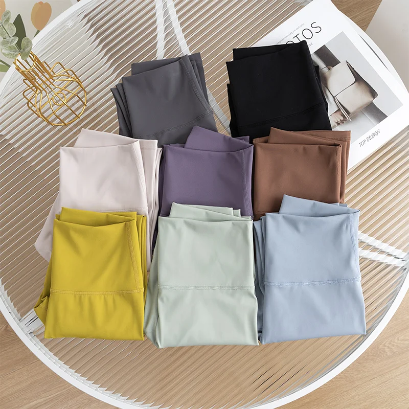 2025 Hot Sale Fitness Female Full Length Leggings Running Pants Comfortable And Formfitting Yoga Pants High Waist Solid Color 👖 3