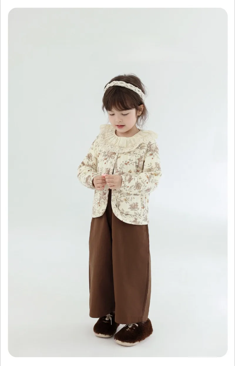 Kids Velvet Jacket - Nordic Style Cotton Coat for Autumn Winter