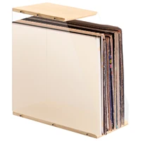 Vinyl Record Storage Holder Transparent Acrylic Solid Wood Display Holder Tape Books Files Storage Organizer Desk Storage Shelf 1