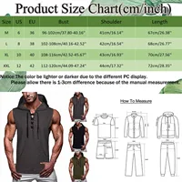 New Gyms Clothing Mens Bodybuilding Hooded Tank Top Soild Color Sleeveless Vest Sweatshirt Fitness Workout Sportswear Tops Male - Image 6