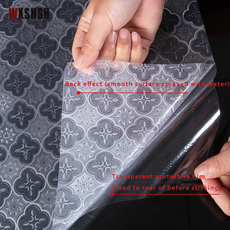 3D Retro Begonia Flower Static Clin GLASS FILM Privacy Stickers Decorative Film on the Window and Glue-free DECOR HOME DECOR