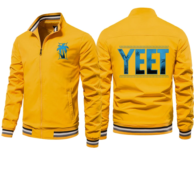 2024 New Jey Uso Yeet Famous Wrestling Men's Spring and Autumn Windproof Jacket Stand up Neck Quick Drying Long sleeved 4