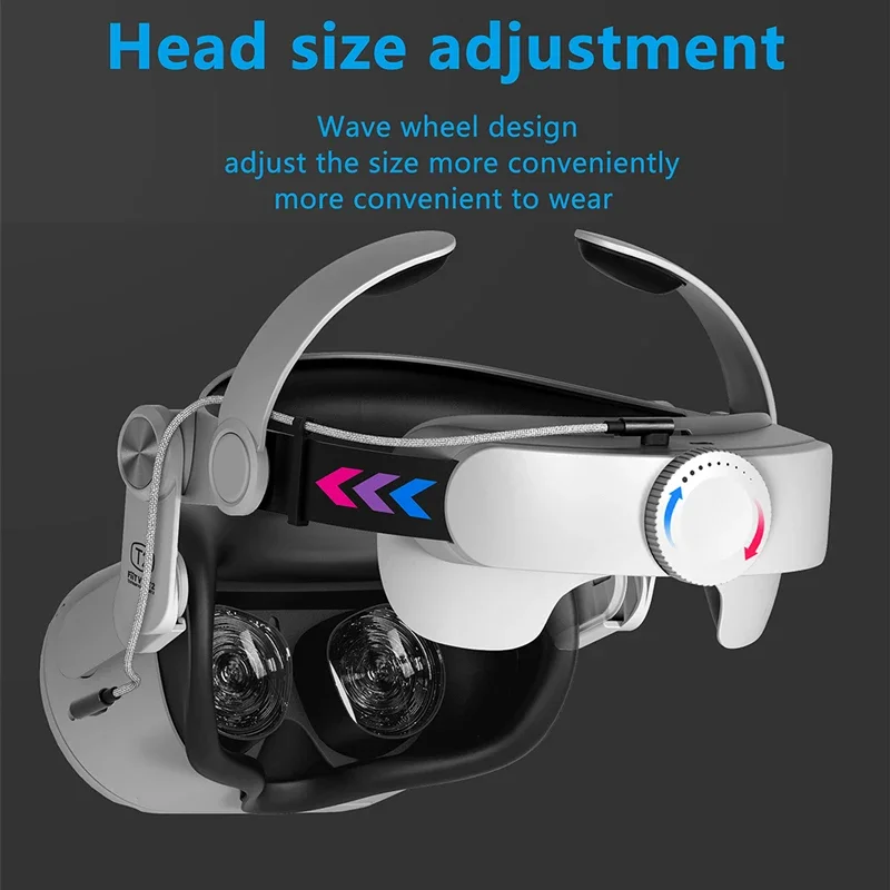 5200mAh Battery Strap for Oculus Quest 2 Adjustable Elite Strap Improve Plate Comfort Head Band VR Accessories T2 Pro PK M2