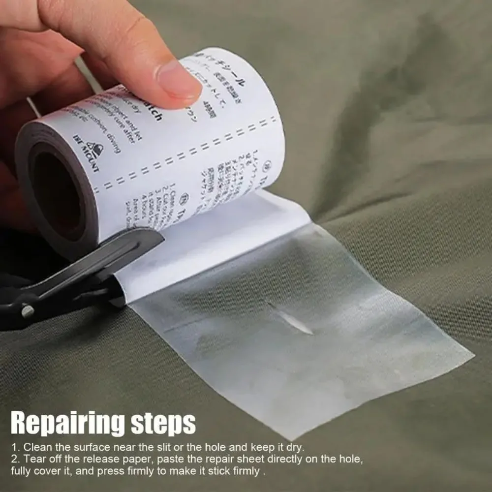 Waterproof Transparent TPU Pool Repair Subsidy Inflatable Boat Film Tent Self Adhesive Vinyl Repair Patch Gear Tapes camping tent repair tape