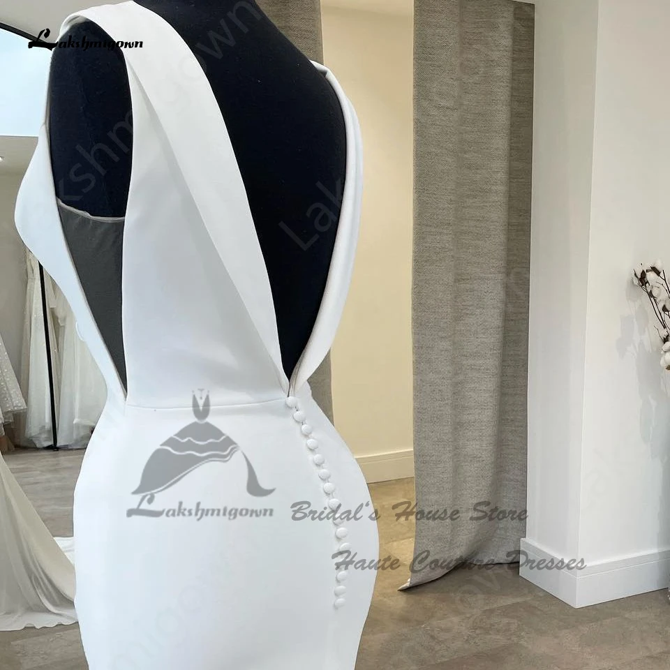 Lakshmigown Backless Sexy Bridal Mermaid Wedding Dress 2024 Vestido De Casamento Long Beach Wedding Gown Customized 6