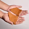 Cowhide Leather Anti-Skid Weight Lifting Hand Guard Gloves Dumbbell Pull Up Grip Protector Pads Fitness Gym Palm Protection 1