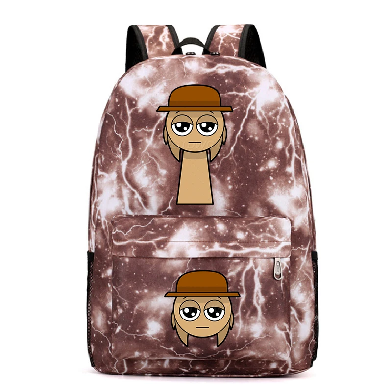 Sprunki Students Cartoon School Backpack Sprunki Game Pattern Multi-function Primary Schoolbag Sprunki Game Mochilas Masculinas