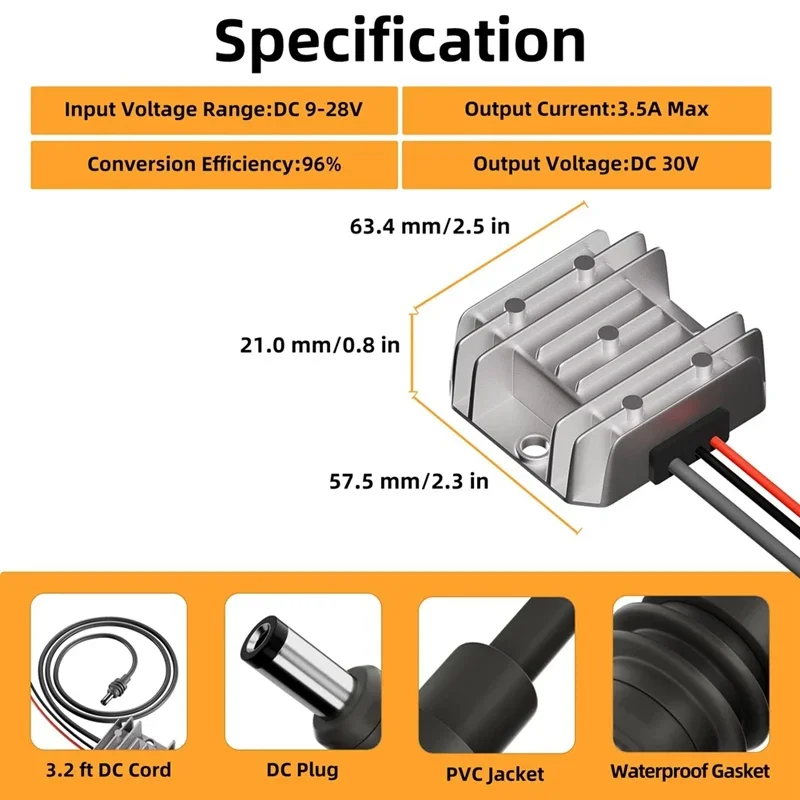 스타링크 미니 파워 서플라이용 POEPLUS | 12V  20V3A 전압 변환기 | IP67 DC-DC 100W 전원 어댑터