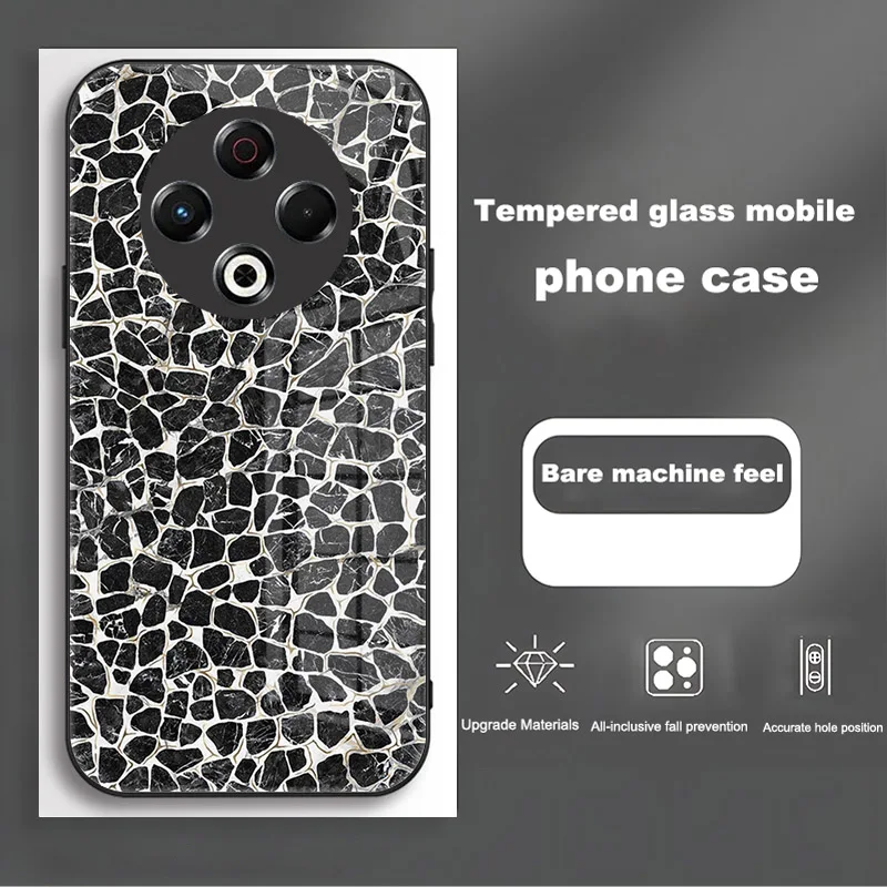 Luxury Shockproof Bumper Case with Tempered Glass for Tecno Spark 30 Series
