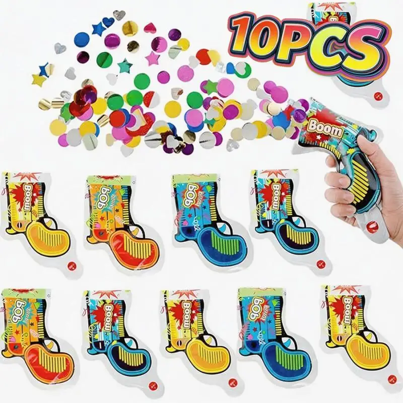 10 Stück Aufblasbare Konfetti-Kanonen, Handgehaltene Party-Popper für Geburtstag, Hochzeit, Abschlussfeier und Feierlichkeiten – Detail 1