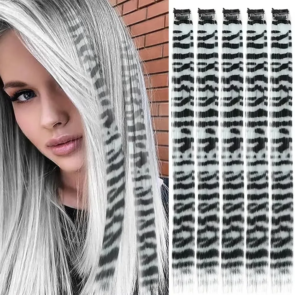 Colorful Straight Synthetic Hair Extensions 18 Inches