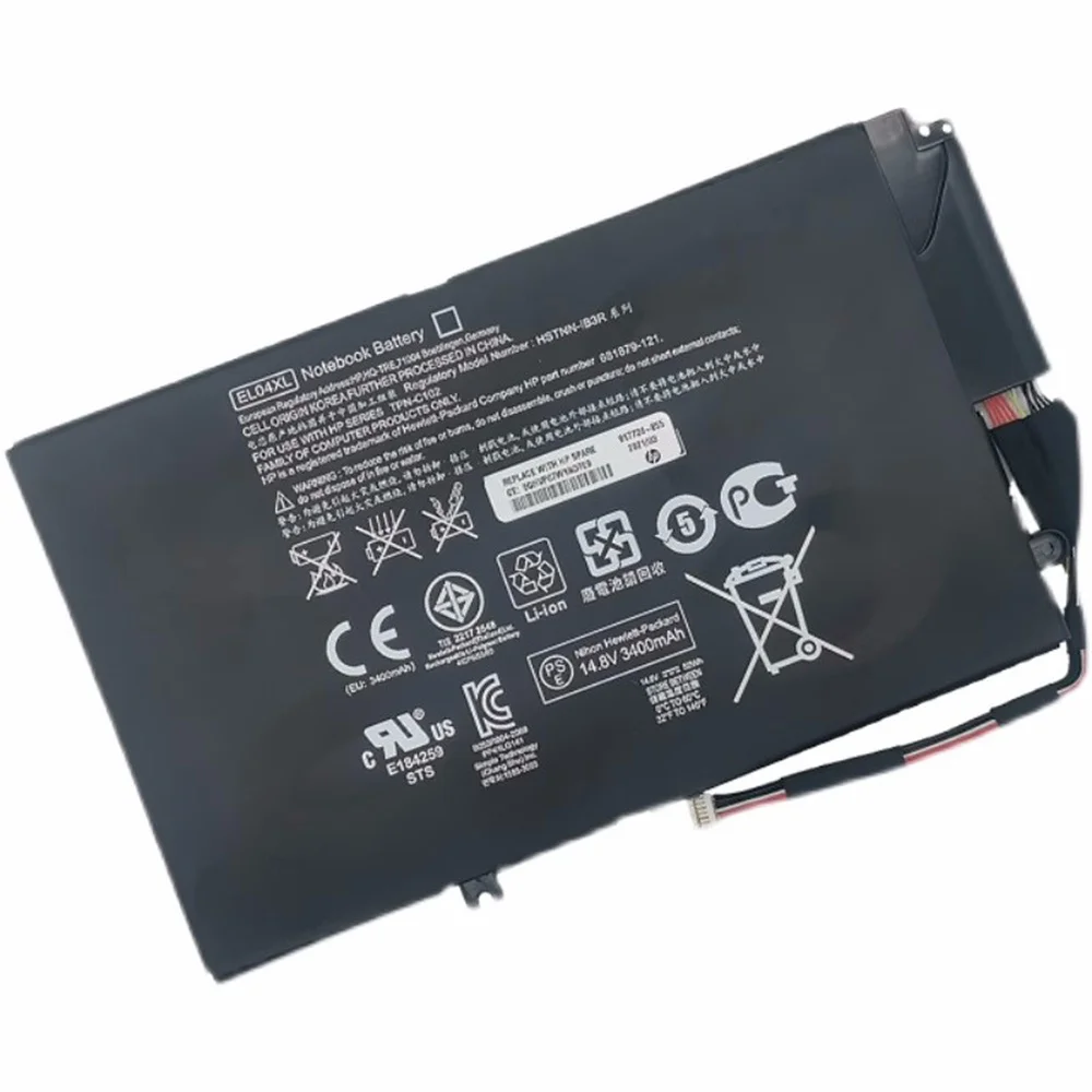 

New EL04XL 14.8V 3400MAH HSTNN-IB3R Battery For HP ENVY TPN-C102 HTSNN-UB3R IB3R 4 681879-1C1 681949-001 TPN-C102 681879-171