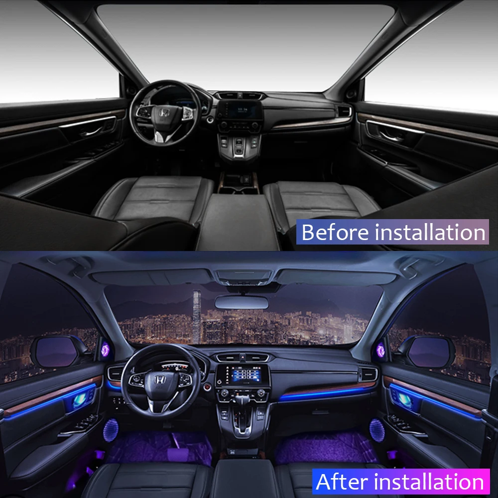 8m RGB LED Auto Innenraumbeleuchtung Lichtleisten für BMW E39 E60 E61 E90  E91 X5