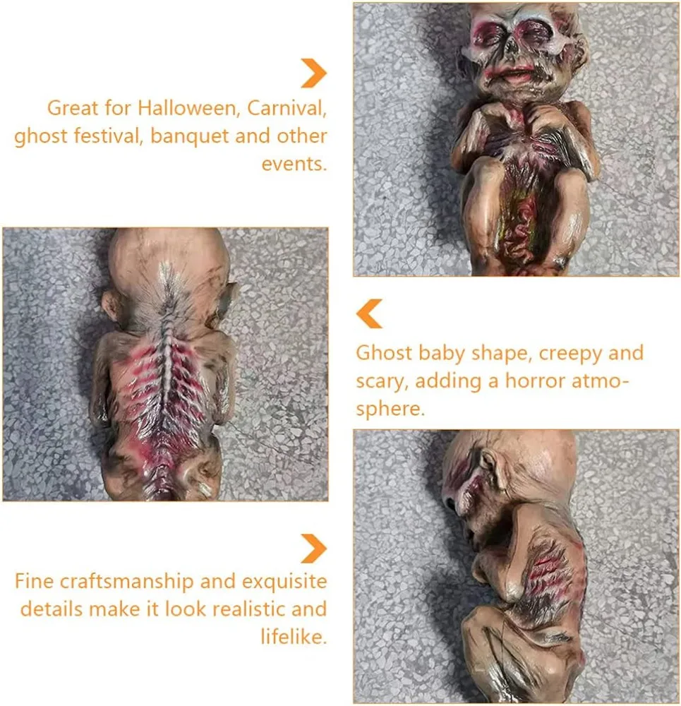 Halloween-Puppe für Spukhaus-Verzierung, Mumienpuppe, gruselige Geister-Babypuppe, Zombies-Puppen, Harz – Detail 1