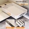 Kitchen Storage Tray Pull out Cabinet Organizer Slide out Drawers Fixed with Adhesive Roll out Shelf Storage for Kitchen Base 6