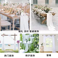 Sage Green Chiffon Table Runner, Sheer Wedding Runner, Romantic Rustic Table Runner for Wedding Christmas Table Decorations 2