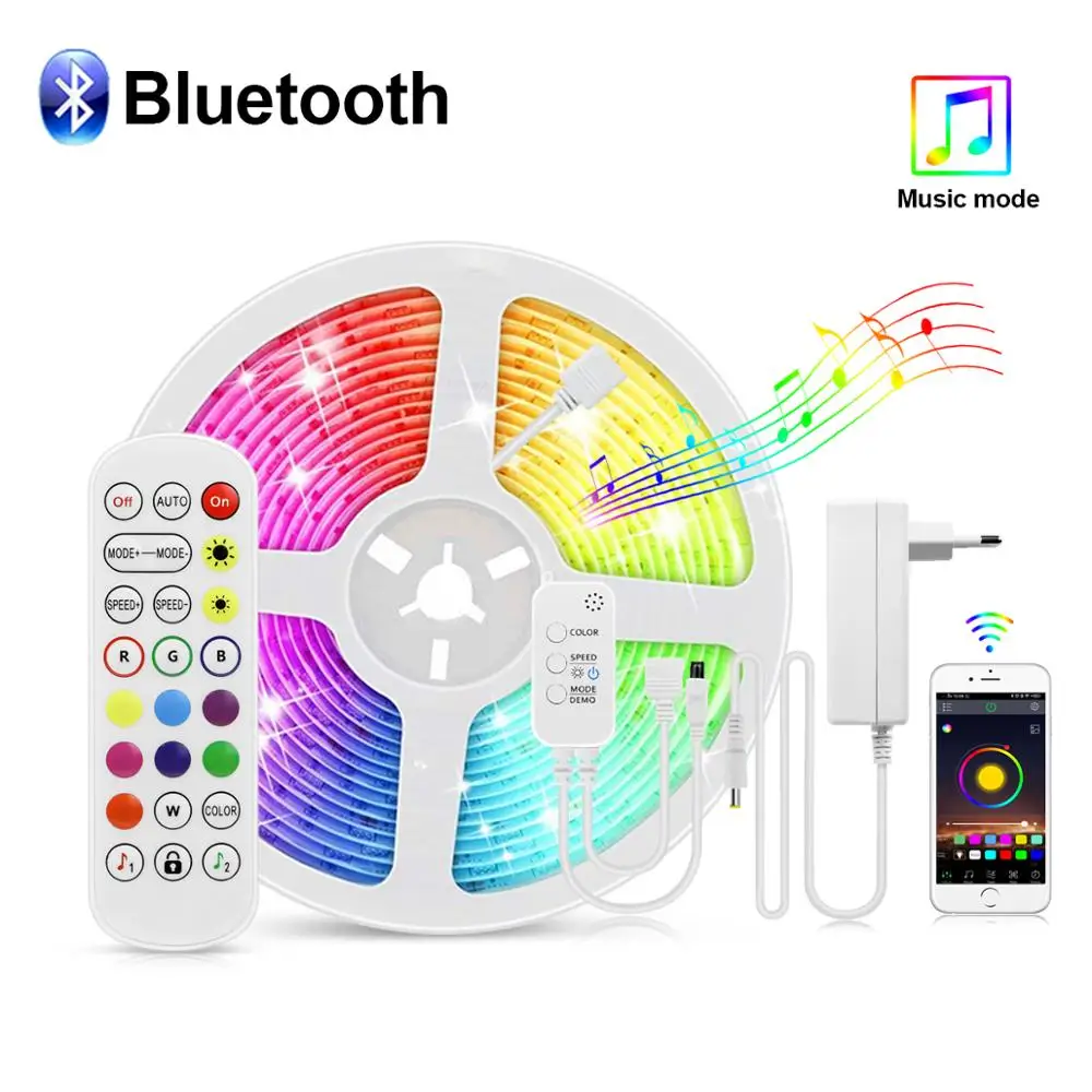 

Диодная ленсветильник RGB с Bluetooth-контроллером, 1-15 м
