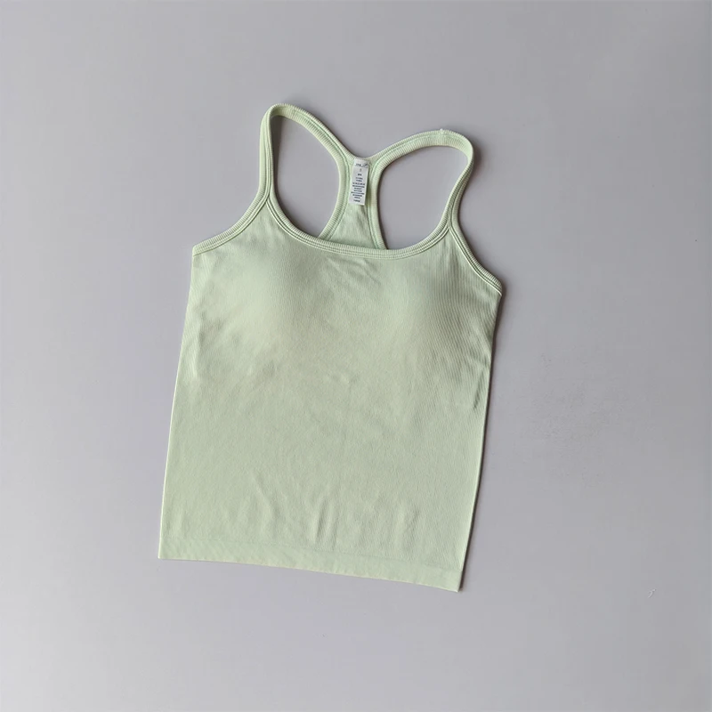 Yoga Suit Sports Underwear Women Shockproof Gathering Fitness Small Suspender I-shaped Slim Running Outside Wearing Pilates Vest 3