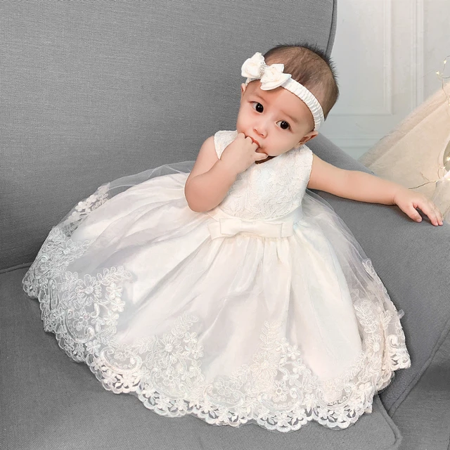 Baby princess dress BOW LACE DRESS 1