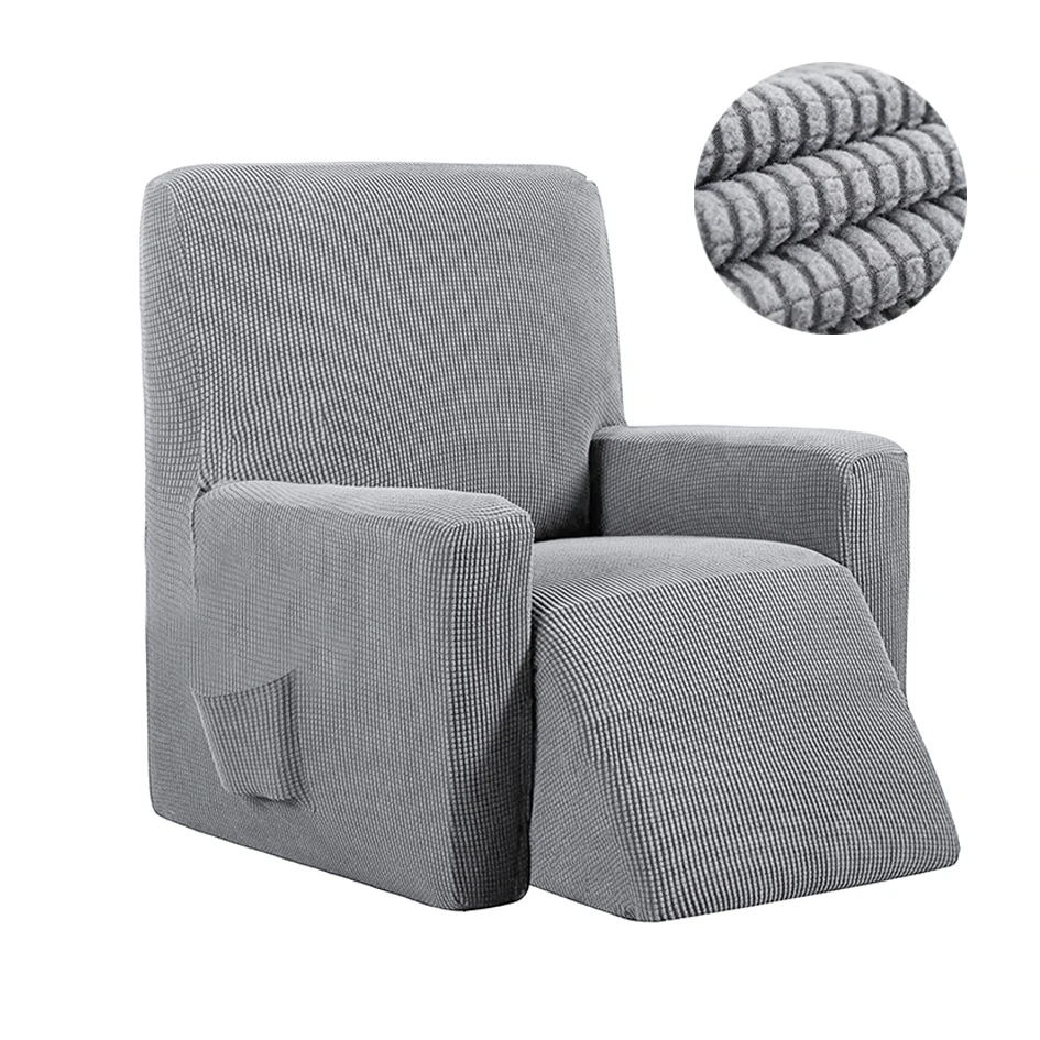 Battilo Plaid Waterproof Elastic Recliner Chair Cover Solid Recliner Cover All inclusive Massage
