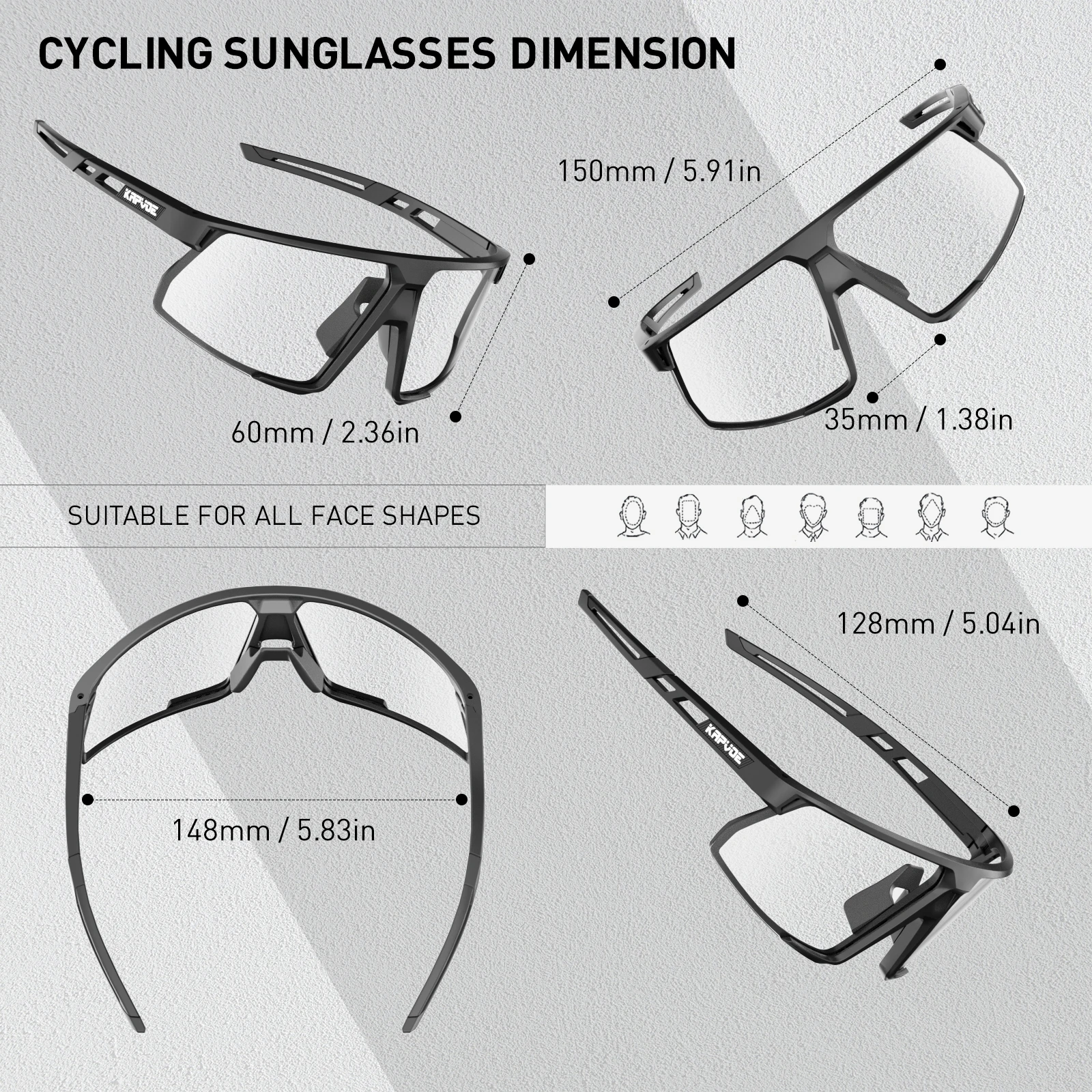 Cycling Sunglasses Cycling Glasses Sun Glasses Bicycle Glasses Sports Glasses Sport Sunglasses KAPVOE Outdoor Cycling Sunglasses MTB Glasses Bike Cycling UV400 Eyewear Men Women
