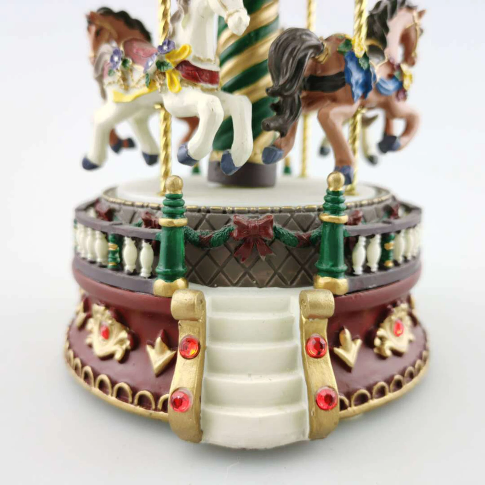 Carousel Music Box Christmas Gift Creative Resin Crafts Ornaments Hundred tone box 5