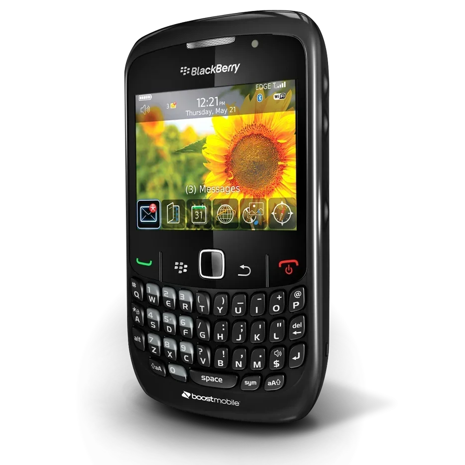 ブラックベリーカーブ8520スマートフォン,オリジナル,ロック解除