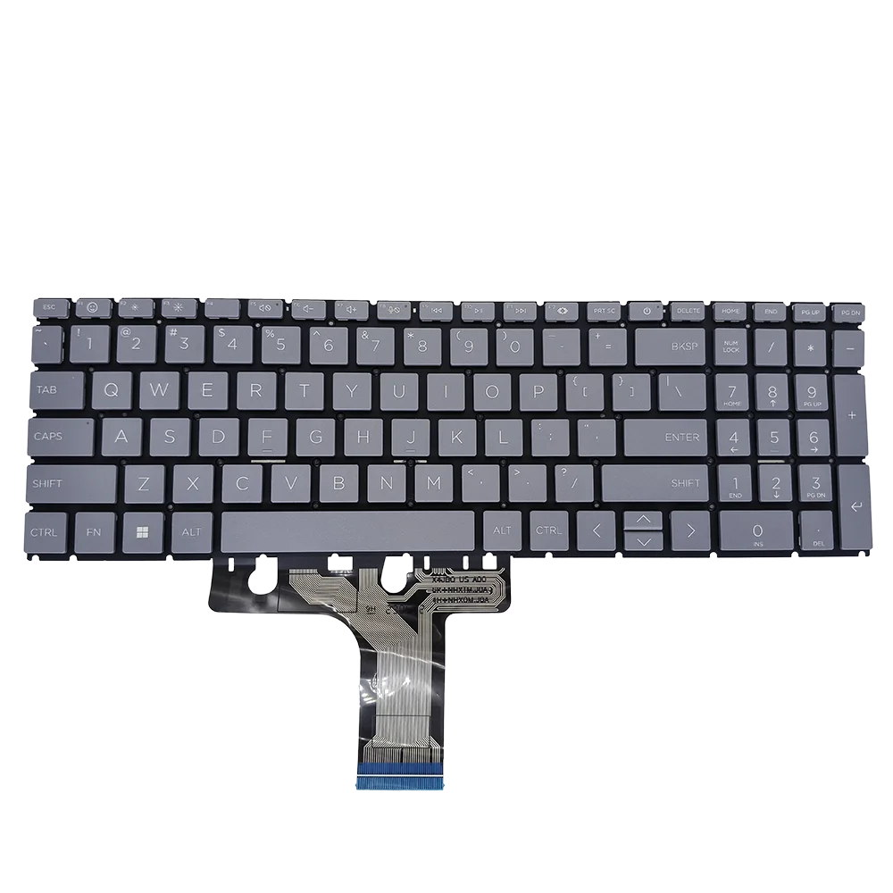 Teclado para Notebook para hp Laptop Keycaps Cinza Azul Inglês Eua N32714001 15-fc000 15z-fc 15-fc0101au 15-fc0050au - Imagem 4