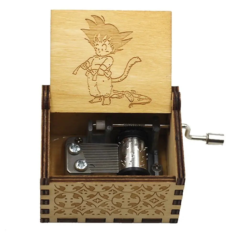 Top Sale Wood Hand Crank Music Box Dragon Ball Christmas Gift Birthday Gift Mother's Day  Gift 5