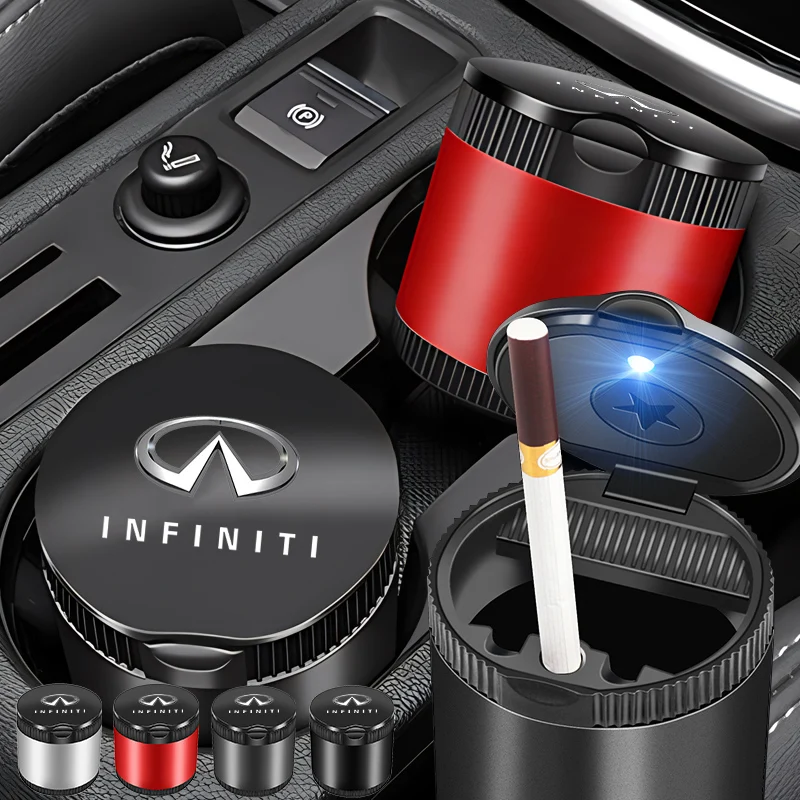 Car Accessories Portable LED Light Car Ashtray Flame Retardant