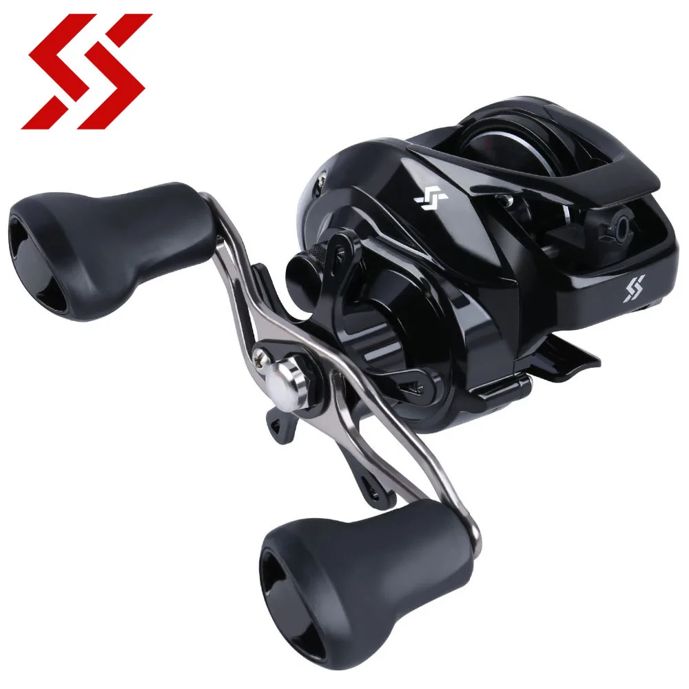 Sougayilang New Arrived Low Profile Baitcasting Fishing Reel 12+1BB 7.2:1  Smooth Powerful Saltwater Freshwater Fishing Wheel