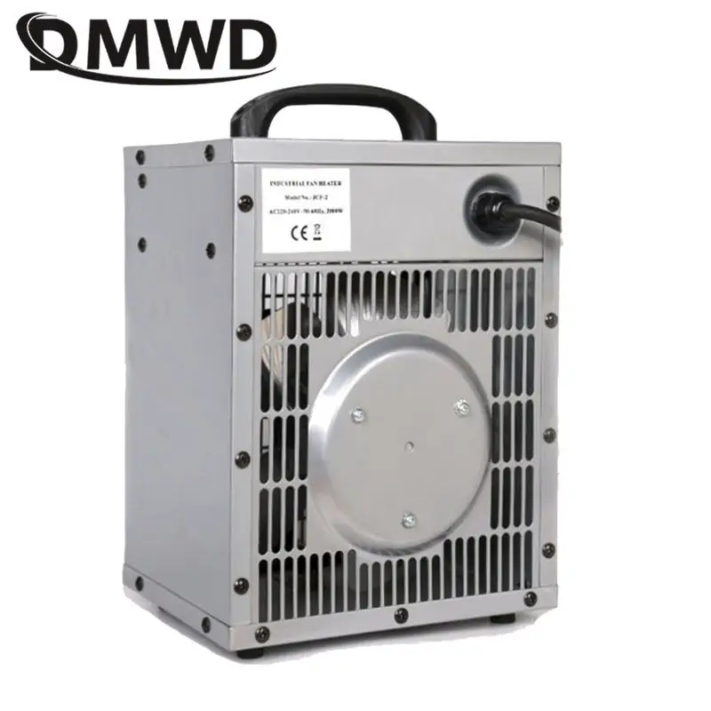 2KW Industrial Heating Fan Adjustable Temperature Control Air Warmer Hot Wind Blower Farm Greenhouse Heater Commercial Household 4