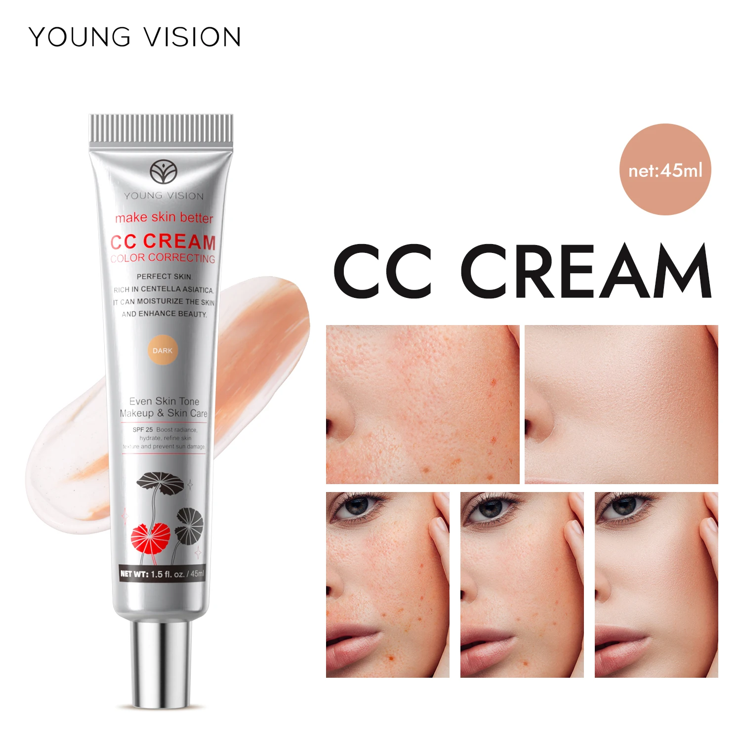 Young Vision Cc Cream Concealer For Natural Nude Sunscreen Look_voghion.com