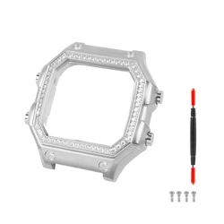 Enhanced Stainless Steel Mod Kit for Watch Case Customization (Diamond - Silver)