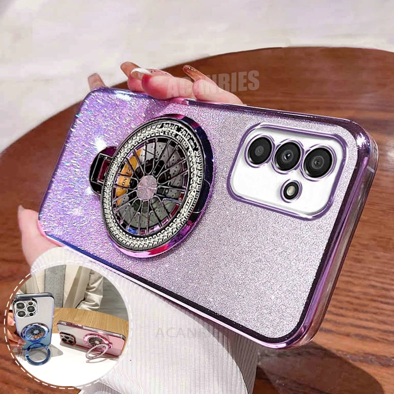 Elegant Rotating Stand Holder with Luxury Plating and Silicone Cover