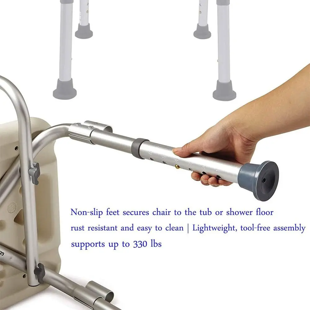 Rubber Caps Anti-Slip Bath Chair Feet Accessories Durable Universal Shower Chair Tips Rubber Caps Bench Rubber Feet
