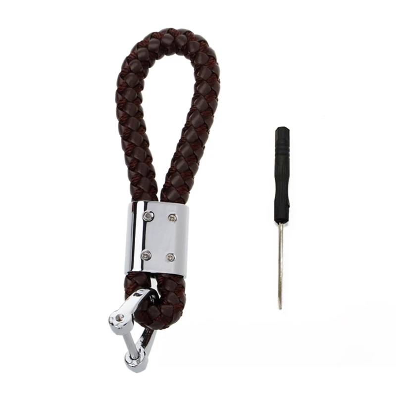 

Braided Leather Strap Universal for Key Chain Ring For Car