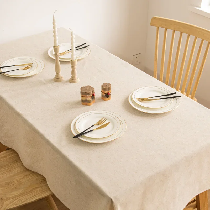 Cotton Linen Tablecloth for Wedding Home Party Dining Banquet Decoration Flax Fabric Table Cloth Luxurious Table Cover table cloth