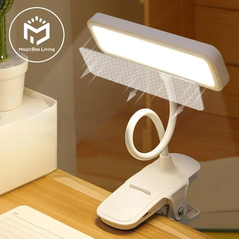 Lampada da scrivania a LED, a collo d'oca flessibile con lampada da tavolo, lampada da