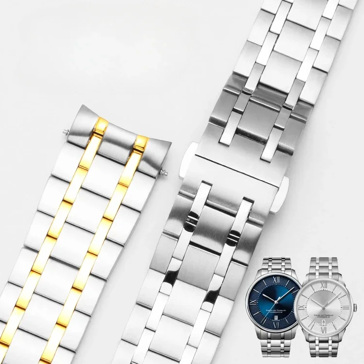 

For Tissot Duruer T099 Anti-Allergy Accessories Men's 1853 Original Replace T099407a/207A Solid Stainless Steel Watch Strap