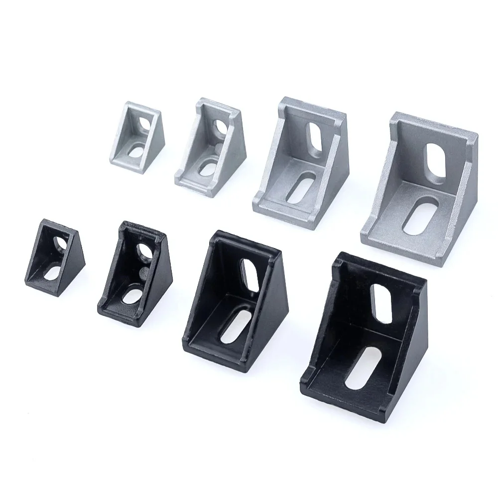 10Pcs Corner Fitting Angle Aluminum Connector Bracket Fastener 3030 4040 4545 for Aluminium Profile aluminum connector