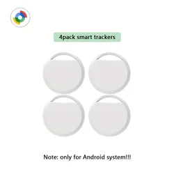 Smart Bluetooth Tracker Tag: Wireless Locator (4 white)
