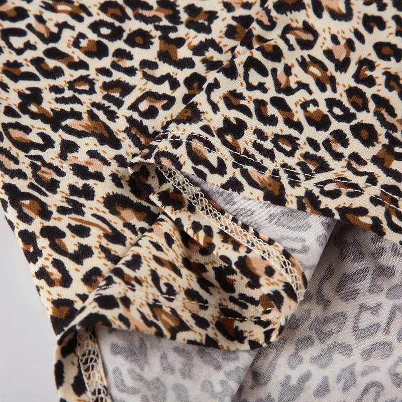 Contrast Lace Trim Leopard Print 2 Pieces Sets Womens Sleeveless Cropped Camisole And Skinny Shorts Rave Baddie Outfits