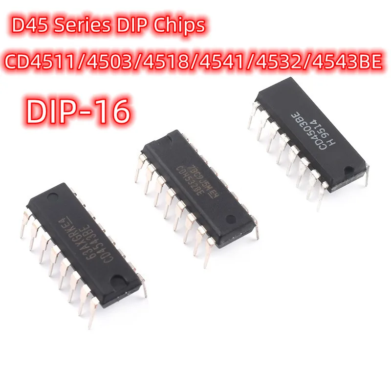 

2 шт., микросхемы CD4511/4503/4518/4541/4543BE DIP-16